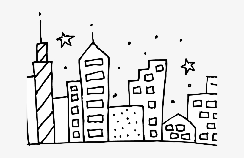 Night Clipart City Building - Clipart Cityscape, transparent png download