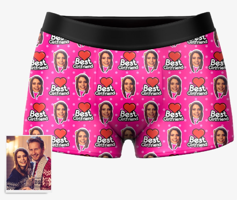 Custom Best Girlfriend Face Boxer Shorts, transparent png download