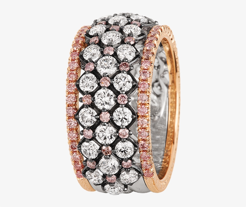 Kpbd 772-2 Platinum And Rose Gold Band - Engagement Ring, transparent png download