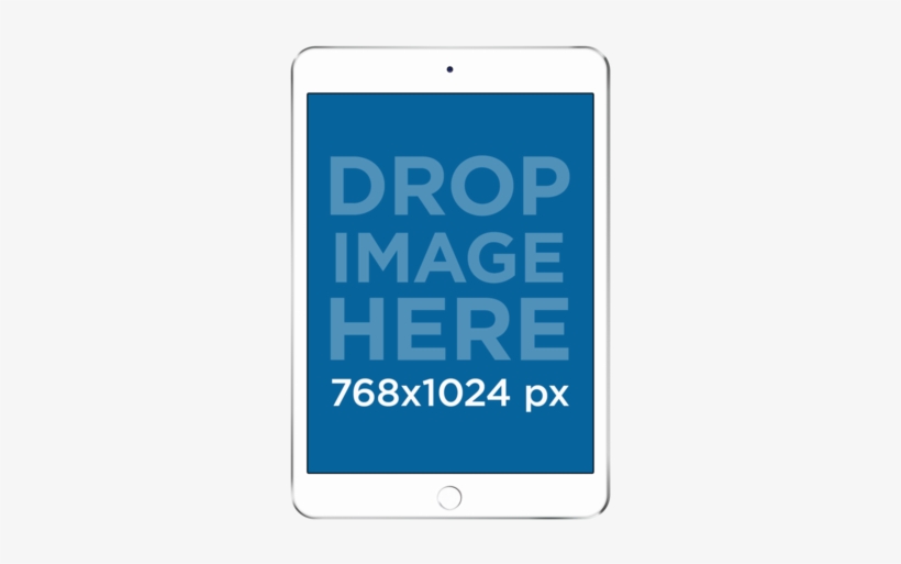 White Ipad Mini In Frontal View Over A Png Background - Sign, transparent png download