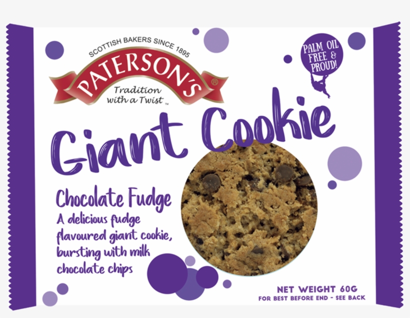 Chocolate Fudge Giant Cookie Thumbnail - Chocolate Chip Cookie, transparent png download