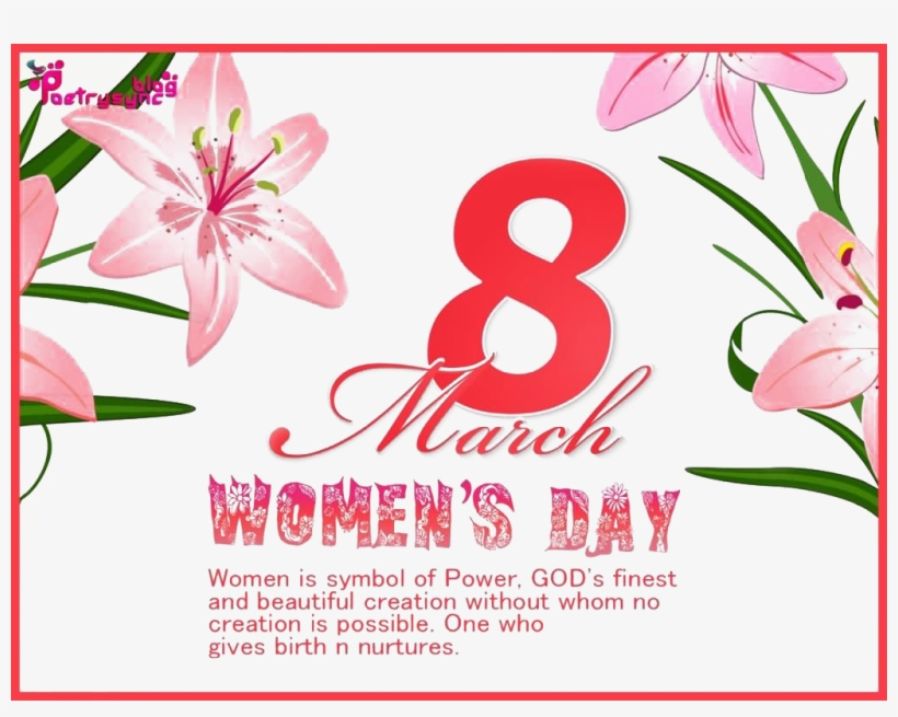 8 March No Background - International Women's Day Greeting, transparent png download