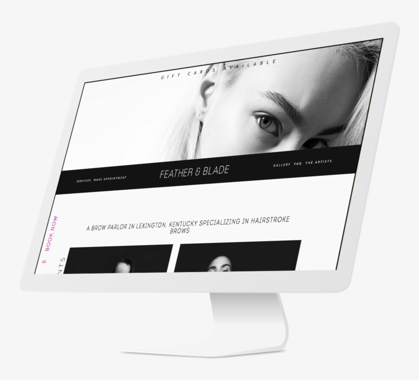 Feminine & Moody Feather & Blade Is A Cosmetic Tattoo - Computer Monitor, transparent png download