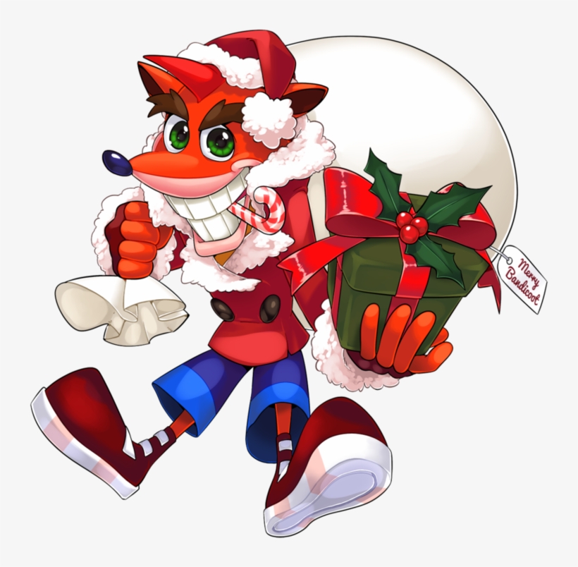 View Samegoogleiqdbsaucenao Merry Bandicoot By Yapwee-d9ljtrx - Crash Bandicoot Christmas, transparent png download