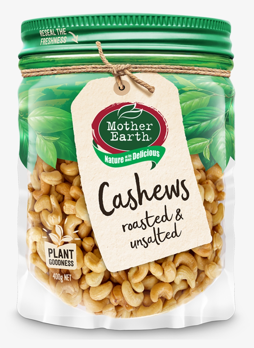 Roasted & Unsalted Cashews 400g - Mother, transparent png download