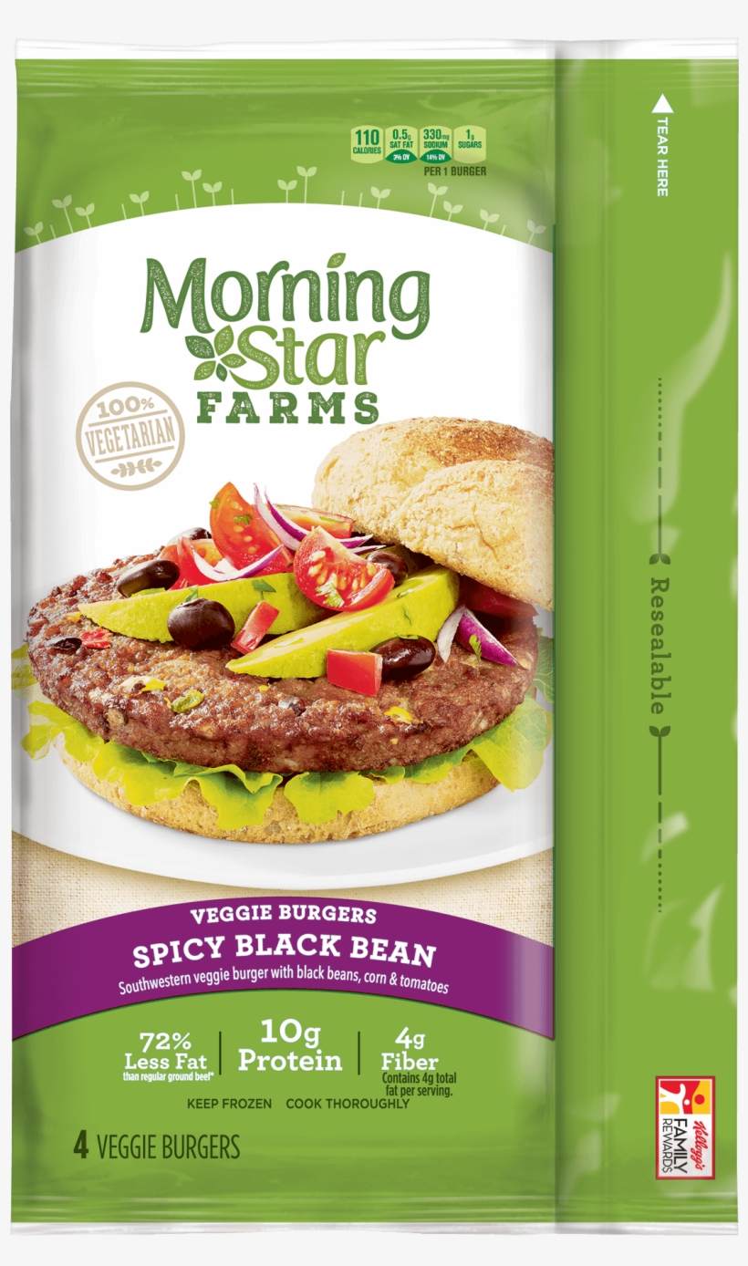 Discover Tasty, Wholesome Veggie Meals And Meatless - Morning Star Black Bean Burgers, transparent png download