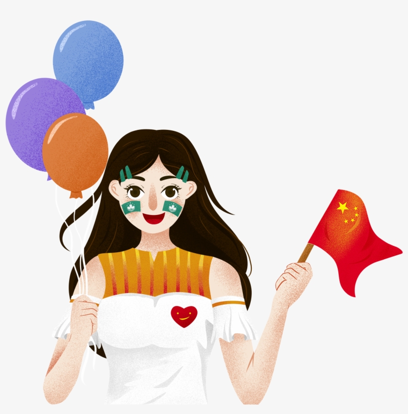 Cartoon Girl Fresh Celebration Png And Psd - Girl, transparent png download