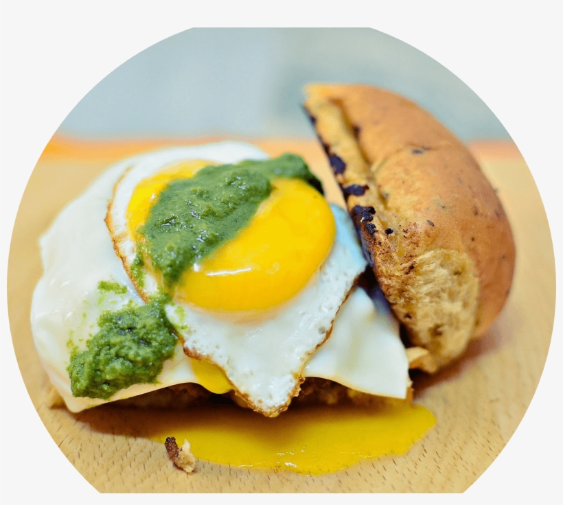 Non Veg Egg Vada Pav ₹ - Fried Egg, transparent png download