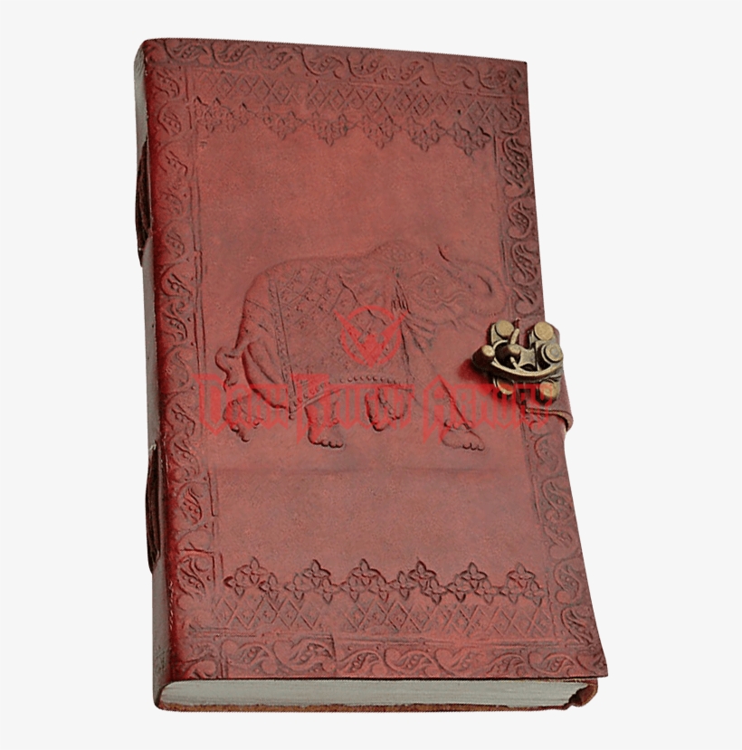 Elephant Leather Journal With Lock - Wallet, transparent png download