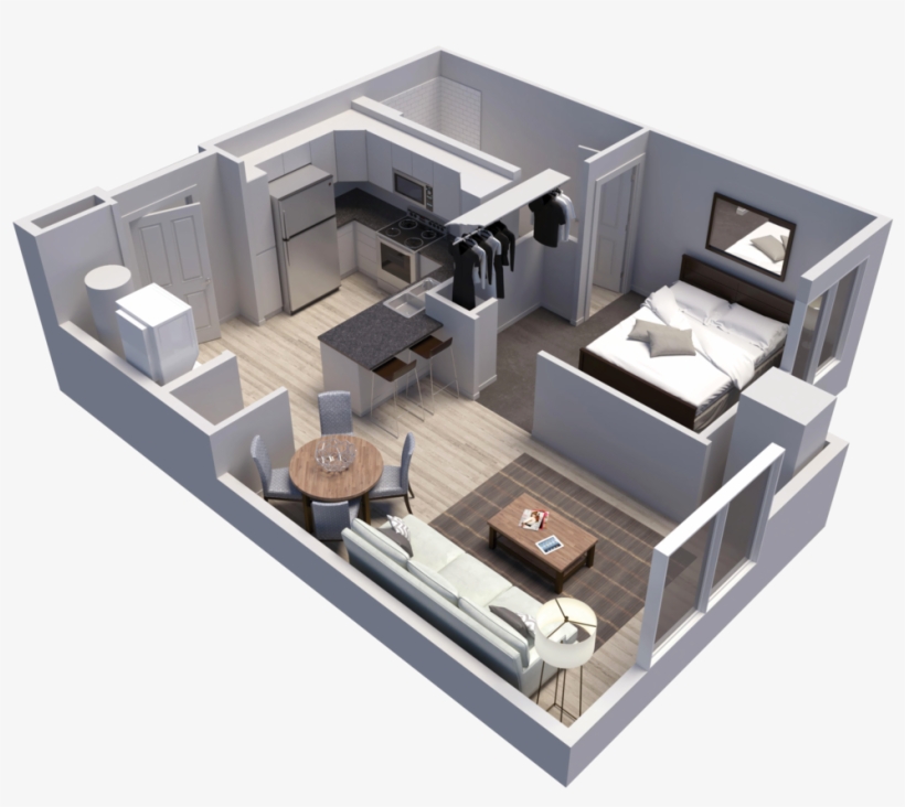 3quarter Rendering - Floor Plan, transparent png download
