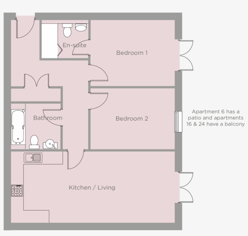 Hemingway Court Plans The Lewis - Floor Plan, transparent png download