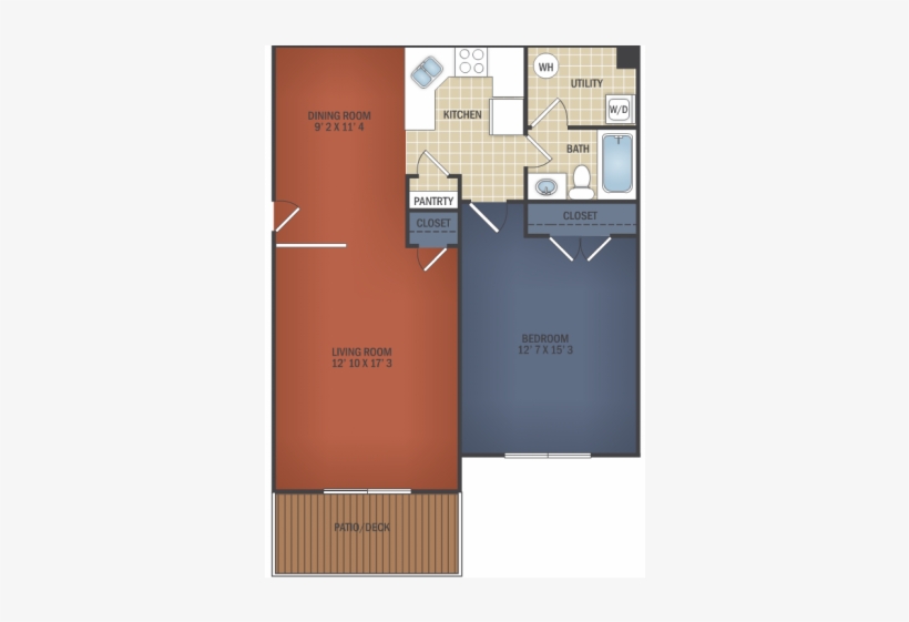 Floor Plansoversized One Br - Floor Plan, transparent png download