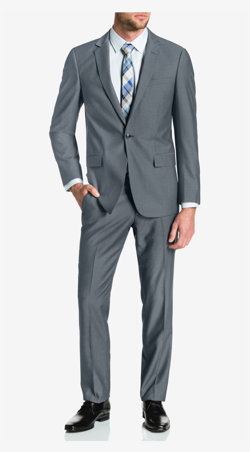 Pewter Lincoln 1 Button Suit - Tuxedo, transparent png download