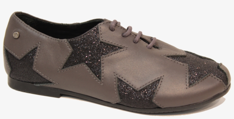Manuela De Juan Grey Black Stars Oxford S2621 - Sneakers, transparent png download