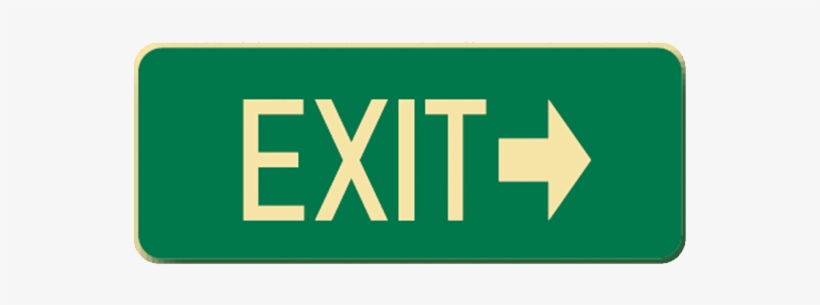 Brady Glow In The Dark And Standard Floor Sign Exit - Exit Sign, transparent png download