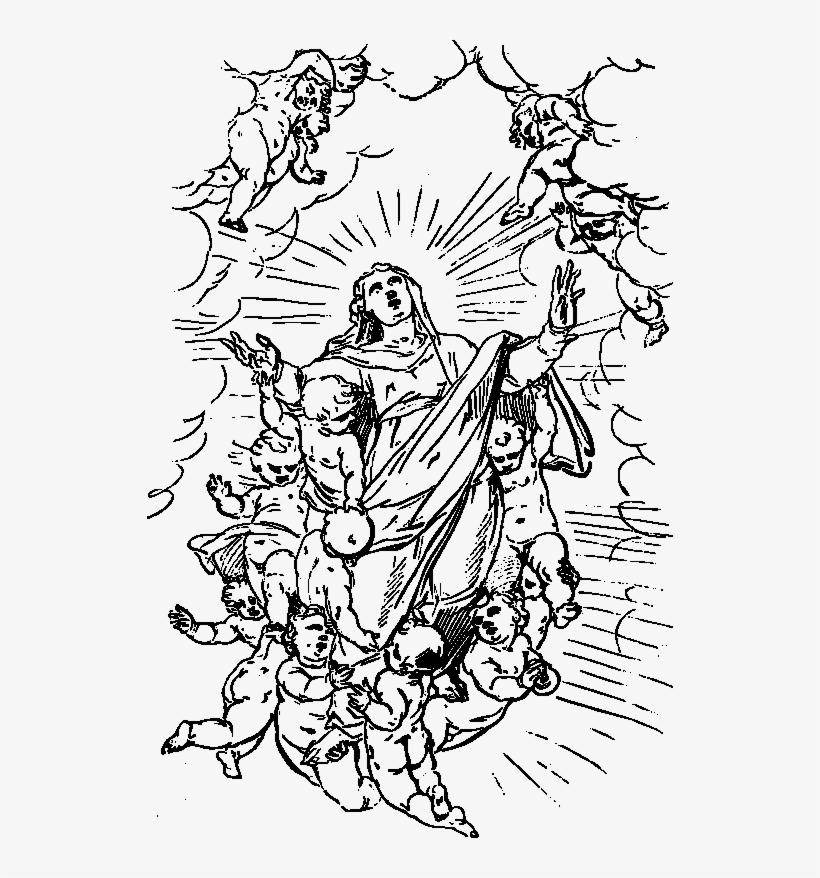 Input Angels Raising The Virgin Mary To Heaven, transparent png download