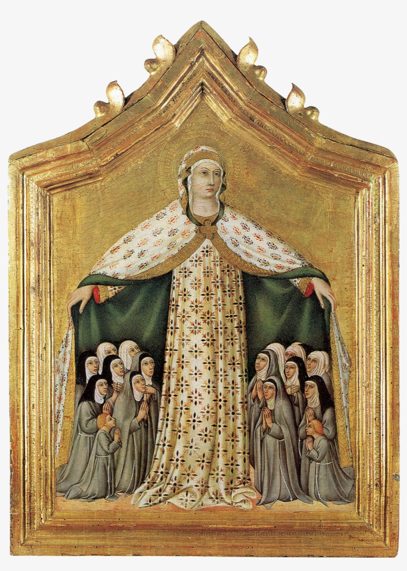 Protection Under The Mantle Of The Blessed Virgin - Piero Della Francesca Madonna Della Misericordia, transparent png download