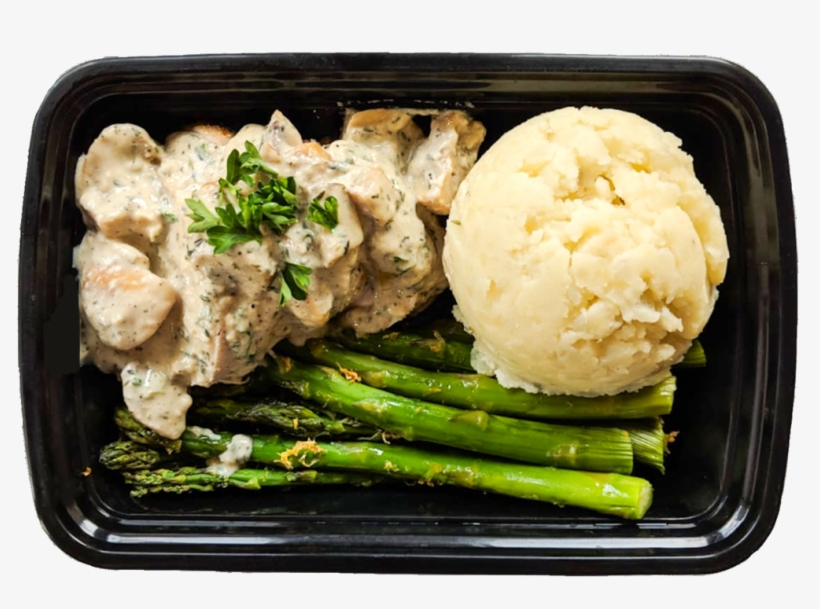 Oven Baked Chicken With Mushroom Sauce - Mashed Potato, transparent png download