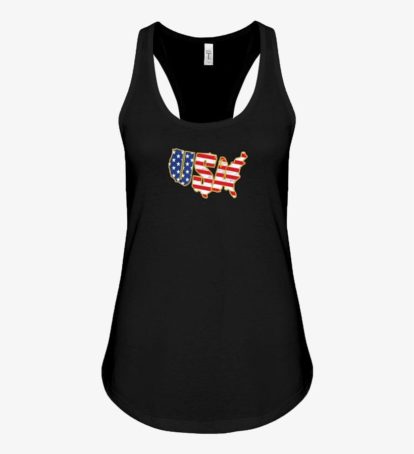 U - S - A - Outline Gold U - S - A - Outline Gold - Active Tank, transparent png download