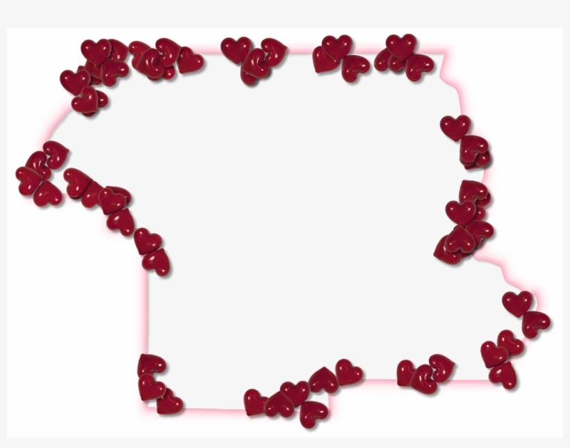 A Map Of Jackson With A Pink Glow Outline And Randomly - Picture Frame, transparent png download