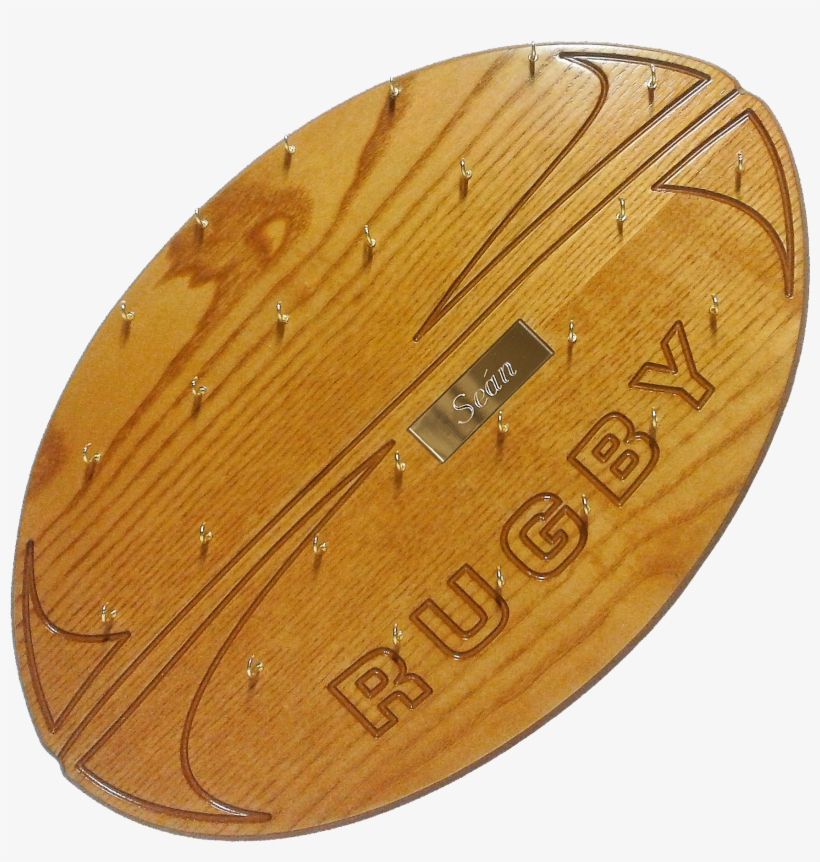 Rugby Ball Medal Display - Plywood, transparent png download