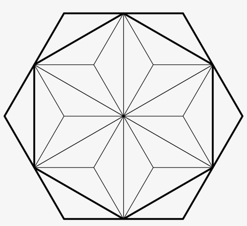 Hexagon Clipart Triangle Inside - Triangle, transparent png download