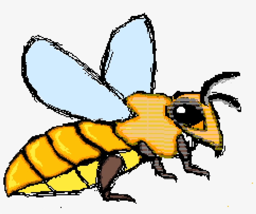 Bee Not Flying - Cartoon, transparent png download