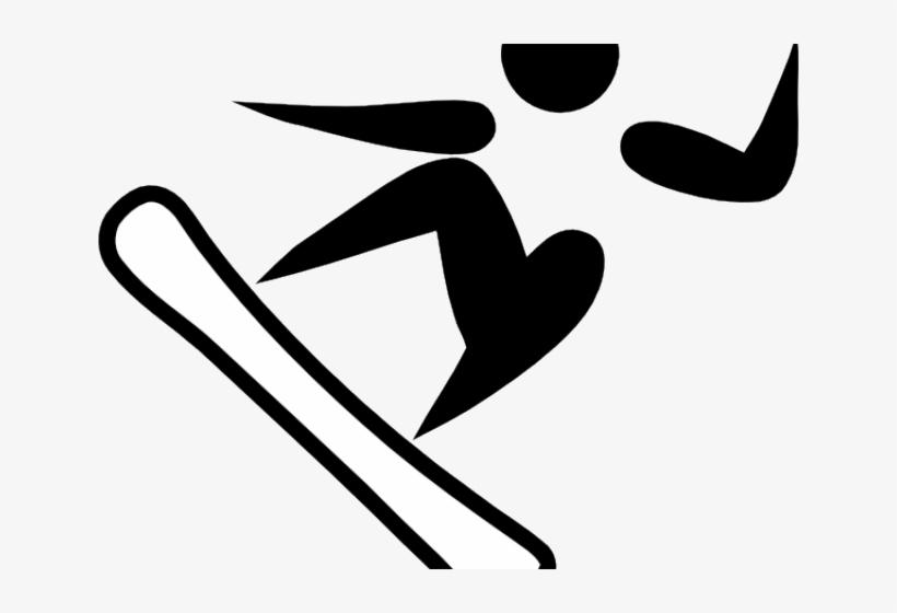 Snowboarding Clipart Stick Figure - Olympic Snowboarding, transparent png download