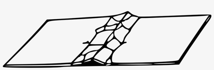 Damaged Book Clipart Png Black And White Library - Cracked Pavement Png, transparent png download