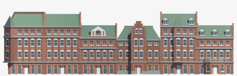 Low Poly Brick Houses - Apartment, transparent png download