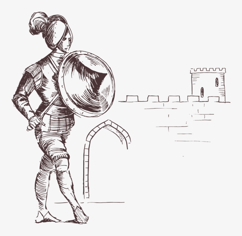 Knight, Fighter, Warrior, Sword, Armor, Medieval - Soldier, transparent png download