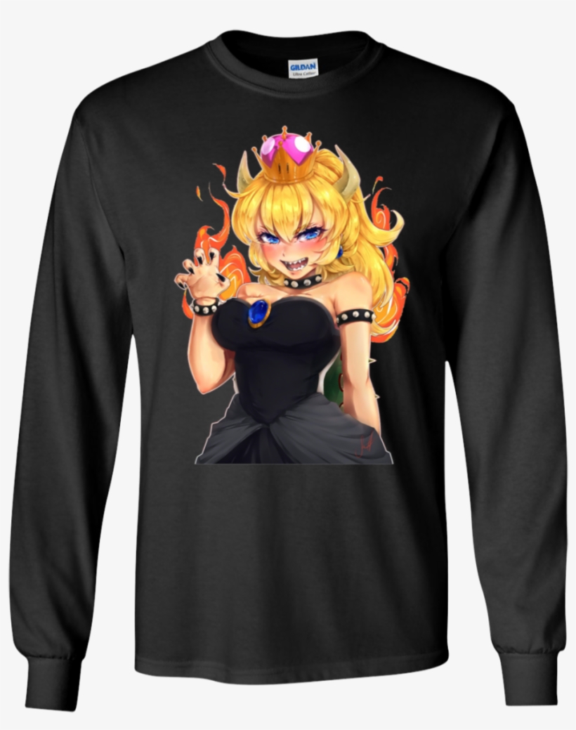 Funny Bowsette Meme Ls Shirt - Grinch Christmas T Shirts Family, transparent png download