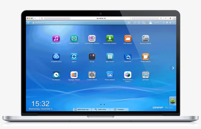 Powered By The Intuitive Qts Nas Os - Led-backlit Lcd Display, transparent png download