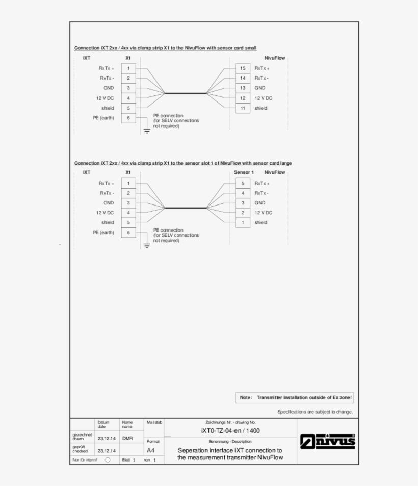 Ex Separator Module Ixt Connection To The Measurement - Document, transparent png download