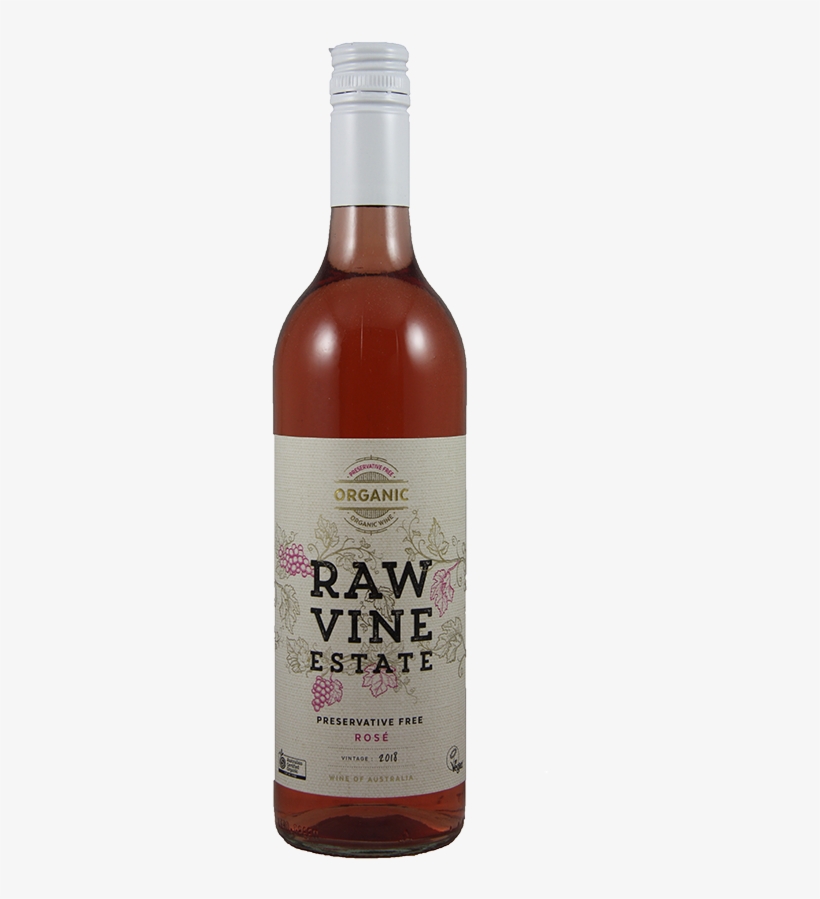 Raw Vine Estate Preservative Free 2018 Rosé - Glass Bottle, transparent png download