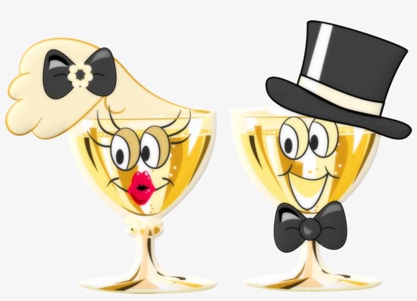 Clip Art Gentleman Transprent - Cartoon Champagne Glass, transparent png download