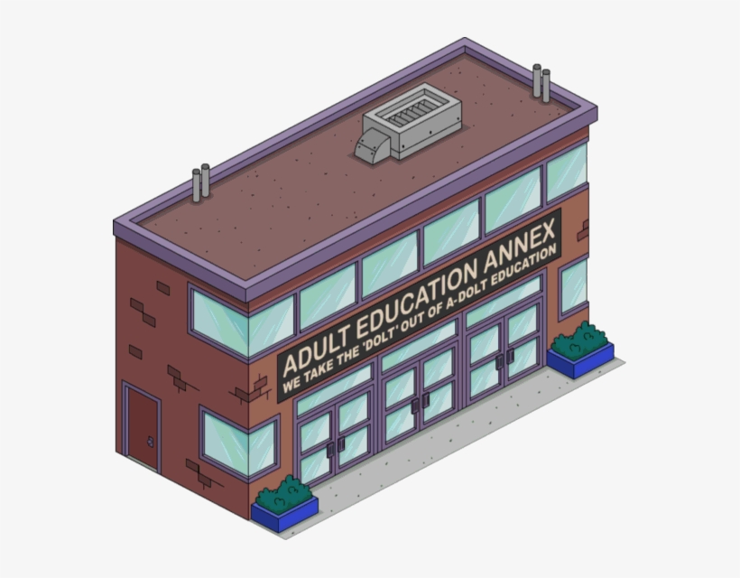 Adult Education Annex Tapped Out - Adult Education Center Simpsons, transparent png download