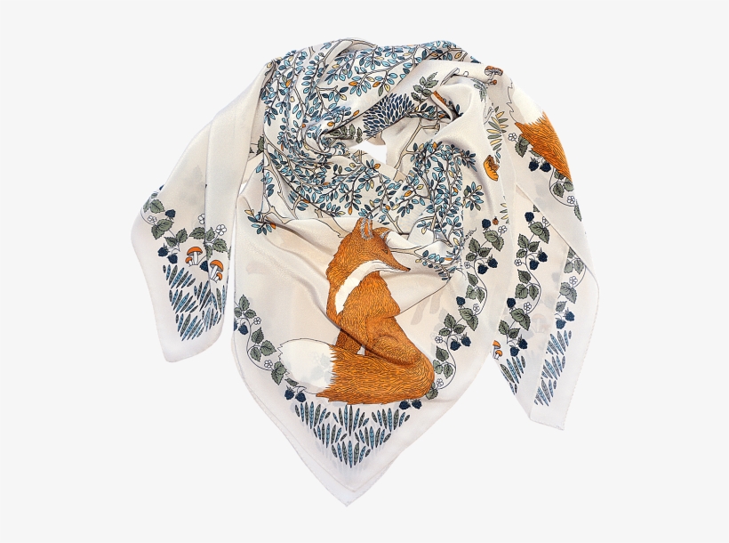 Foxes Orange By Ania Axenova Rolled - Scarf, transparent png download