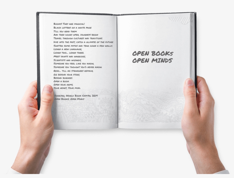 Books They Are Magical Black Letters On A White Page - Hand, transparent png download