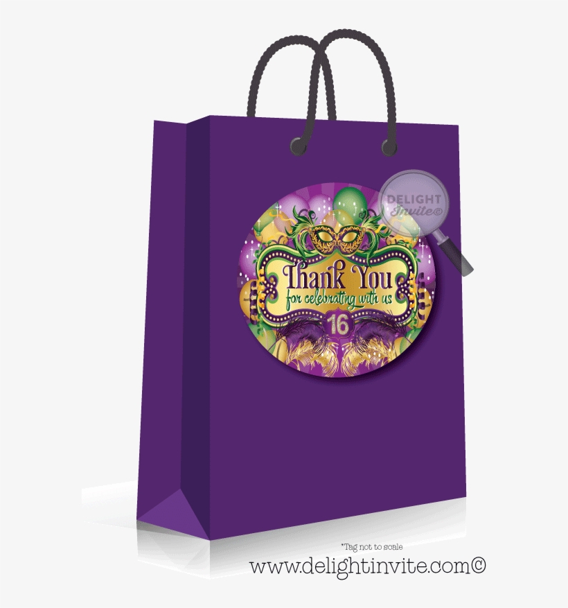 Sweet 16 Mardi Gras Sticker Tags [di-400st] - Greeting Card, transparent png download