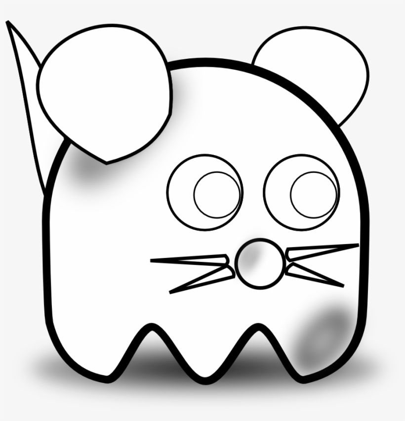 Newbie Mouse Black White Line Animal 999px 141 - Circle, transparent png download