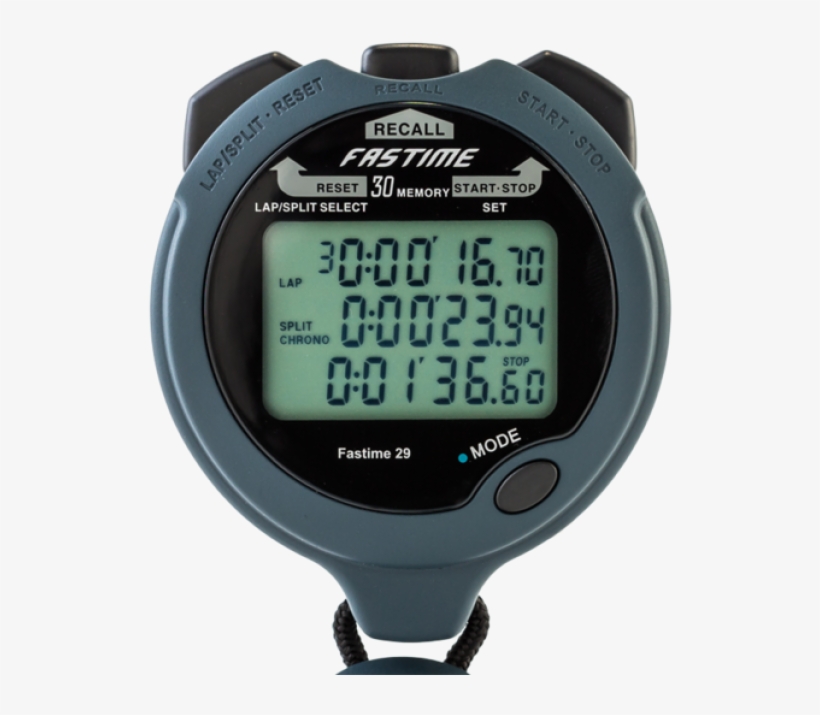 30 Lap Memory Stopwatch With Countdown Timer - Stopwatch, transparent png download