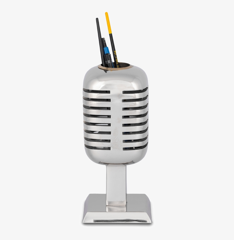 Microphone Pencil Holder Aluminum - Pencil Case, transparent png download
