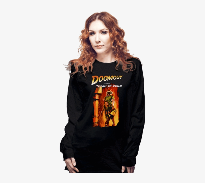 Doomguy & The Planet Of Doom - T-shirt, transparent png download