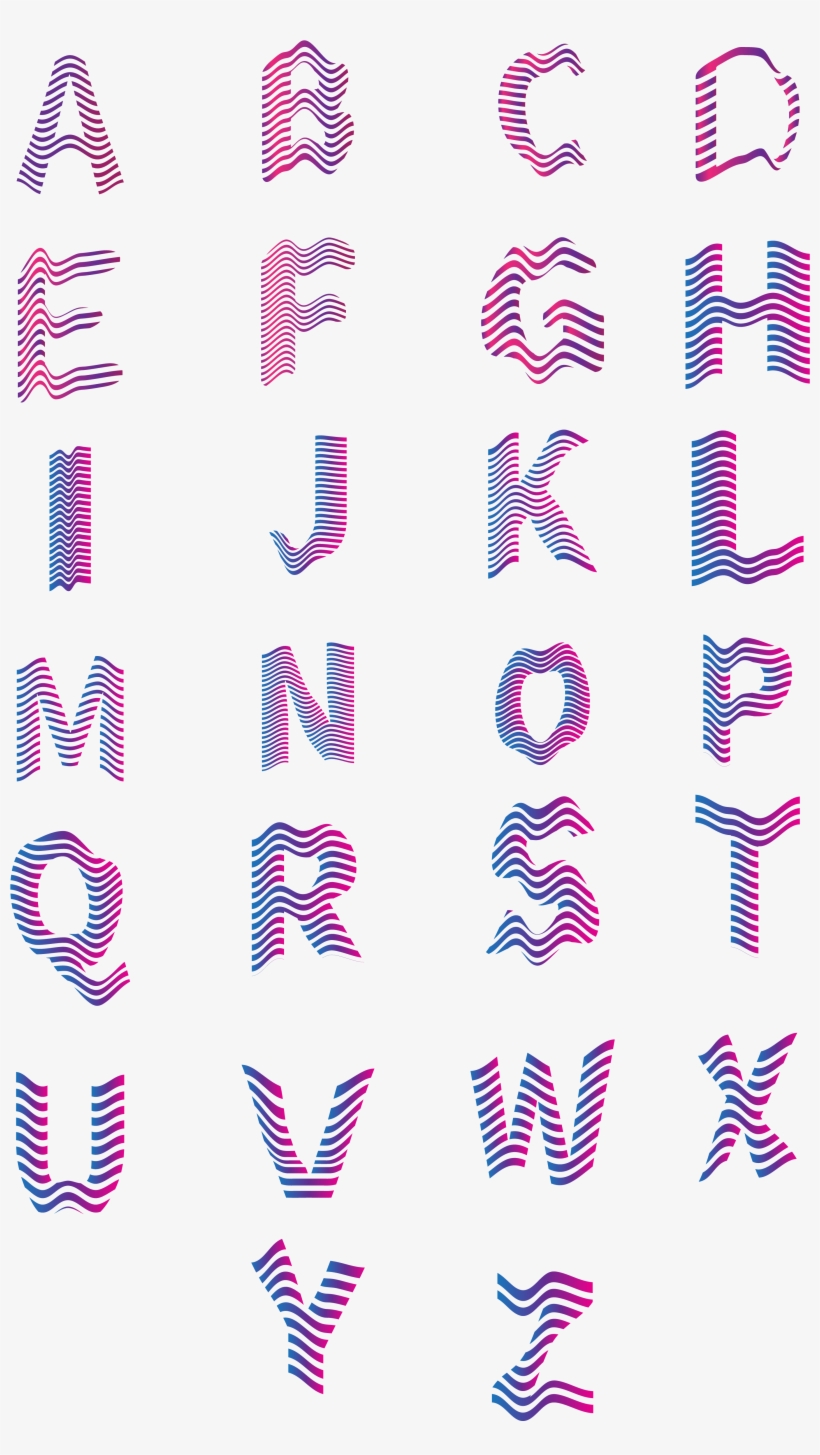 Twenty Letters English Pop Style Fonts Png And Vector - Art, transparent png download