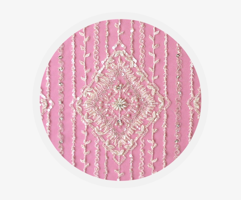 Ivory Beaded Lace Barbara - Circle, transparent png download