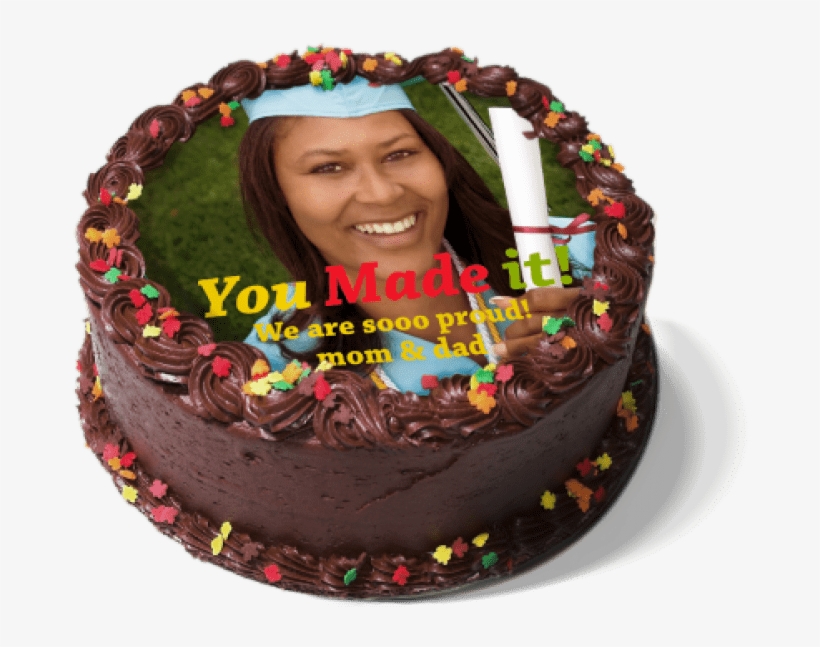 Chocolate Photo Print - Birthday Cake With Photo Print, transparent png download