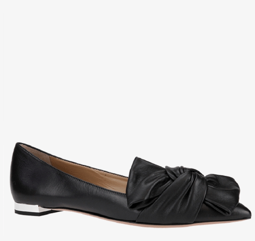 Aquazzura 'versailles' Ballerinas In Schwarz Nappa - Ballet Flat, transparent png download