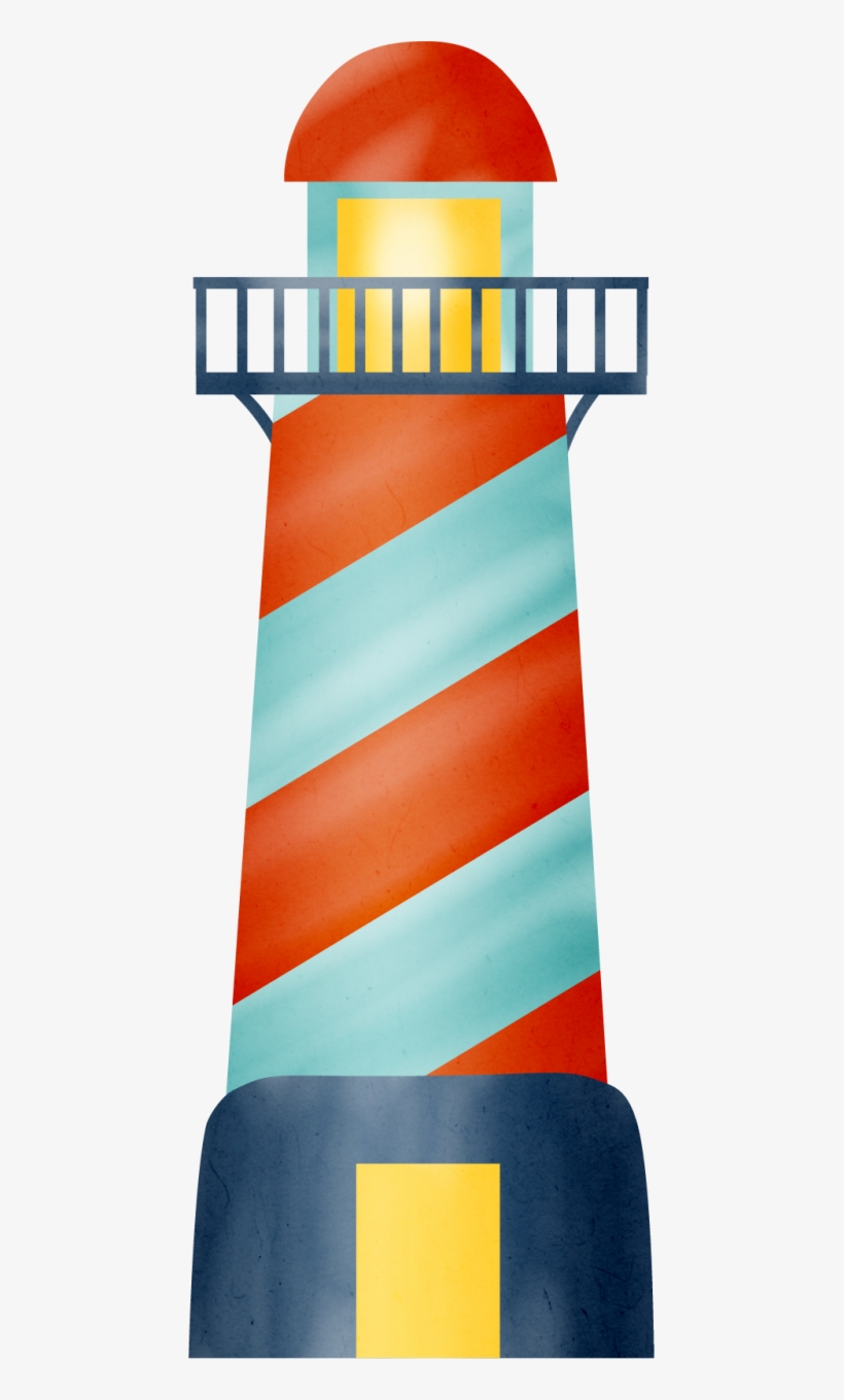 Фото, Автор Ladylony На Яндекс - Orange And Blue Lighthouse Clip Art, transparent png download