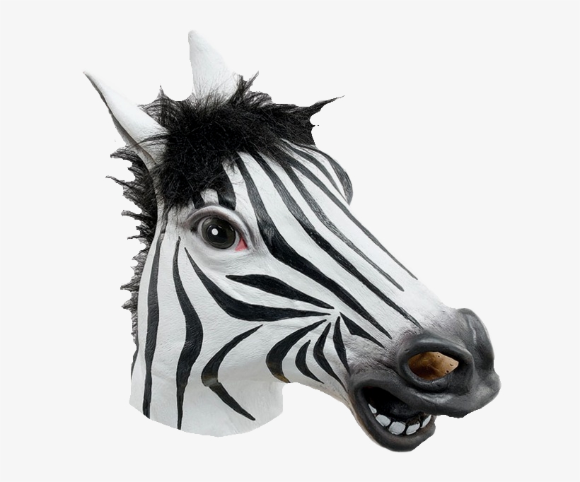 Mask Zebra - Zebra Mask Fancy Dress, transparent png download